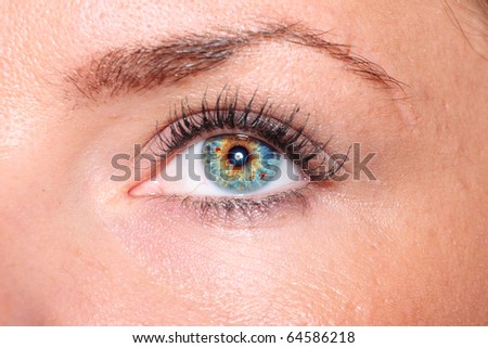A Beautiful woman eyes close up