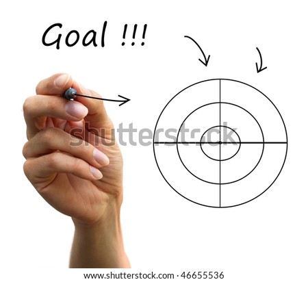 human hand draw arrows, a lot of options to arrive a goal