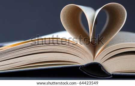 Open Book With Pages In The Form Of A Heart Stock Photo 64423549 ...