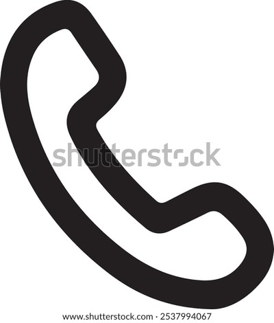 Telephone silhouette vector style with white background