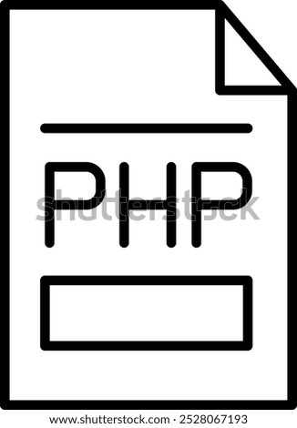 PHP File Vector Illustration Icon