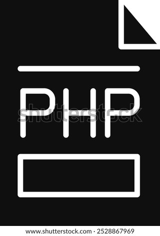 PHP File Vector Illustration Detailed Icon