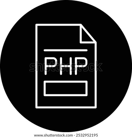 PHP File Vector Illustration Detailed Icon