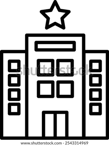 1 Star Hotel Vector Illustration Detailed Icon