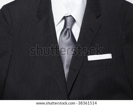 Men\'s suit with pocket square