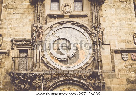 Prague, Czech Republic - view of square and astronomical clock