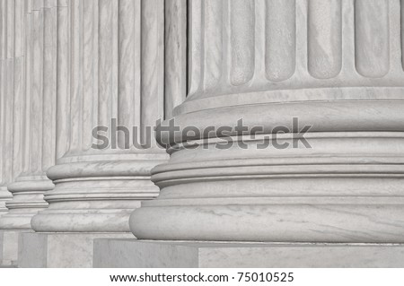 Pillars of Law and Justice US Supreme Court