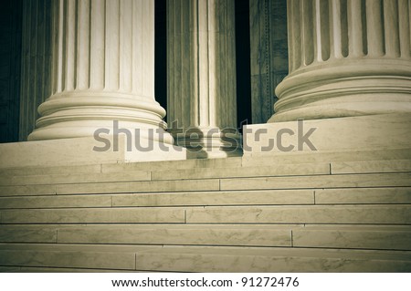Pillars of Law and Justice US Supreme Court