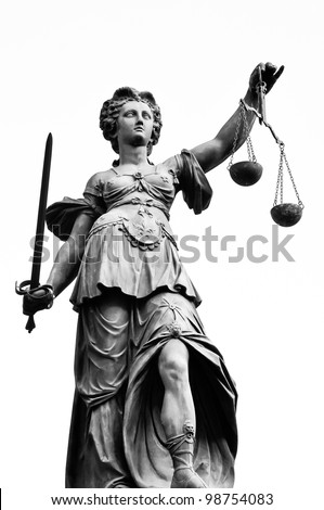 Similar – Image, Stock Photo Lady Justice and European Union flag. Symbol of law and justice with EU Flag