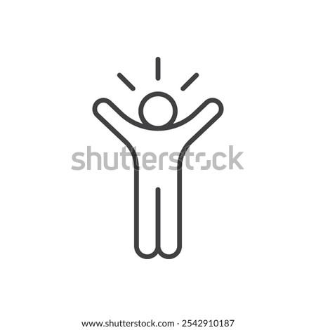 Self confidence icon. isolated simple vector icon on white background. EPS10