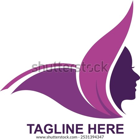 Woman silhouette logo head face logo vector Design