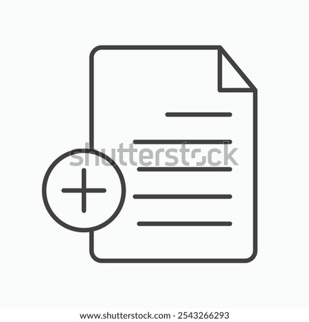 Add document vector icon set in black color.