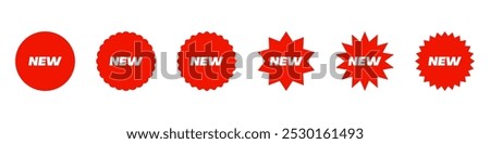 Set of red starburst. Price sticker, sale sticker, price tag, starburst, quality mark, retro stars, sale or discount sticker, sunburst badges, sun ray frames, promotional badge set, shopping labels