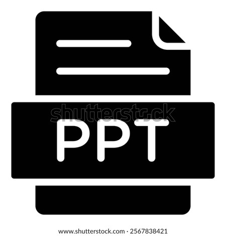 Ppt Document File Icon Element For Design