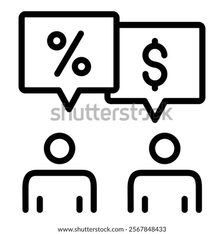 Price Negotiation Icon Element For Design