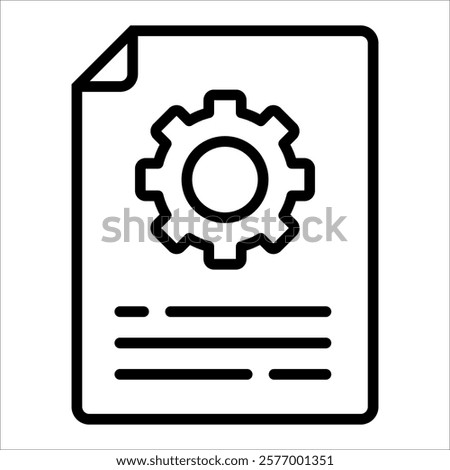 Document Settings Icon Element For Design