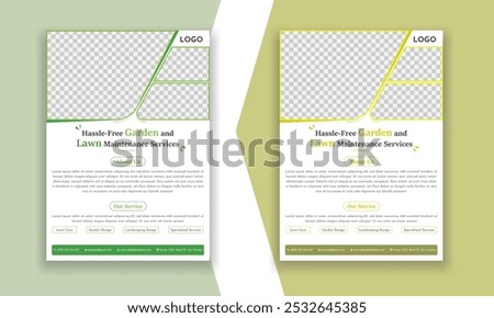 Creative and Eye-Catching Garden Service Flyer Template for Landscaping and Lawn Maintenance