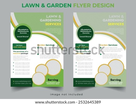 Creative and Eye-Catching Garden Service Flyer Template for Landscaping and Lawn Maintenance