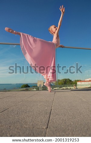 girl Ballerinas Practicing in the Park
