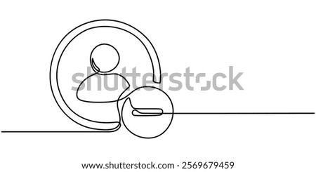 User delete flat icons, symbols set. Person profile with minus symbol. Sign for web and app. Vector illustration isolated on white background, continuous one line drawing, Delete user icon in bold.