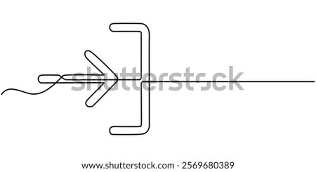 Website user logout isolated icon, web site account log out linear icon, site profile exit outline vector icon, Logout exit icon Thin line flat illustration, continuous one line drawing, Logout.