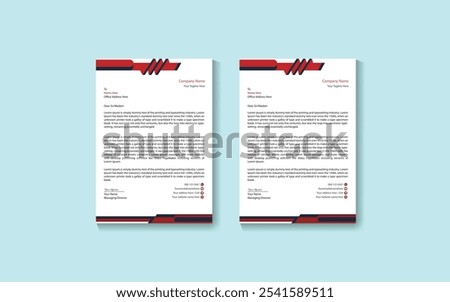 letterhead design for your business, vector template letterhead design.