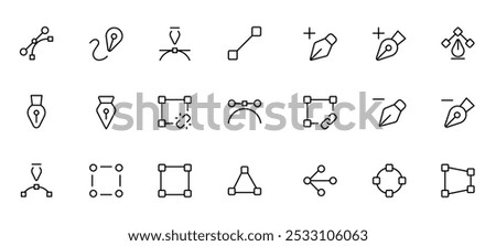 Tool icon, Design Software Tool icons Editable Stroke. Graphic Design Pixel Perfect Well-crafted Vector Thin Line Icons. Flat vector icon for apps, ui and websites.