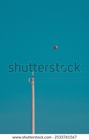 Similar – Image, Stock Photo Electricity wires view against the sky