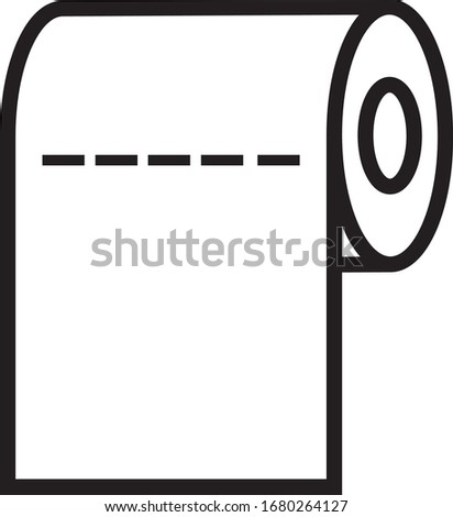 Toilet paper icon. Vector illustration. Editable stroke. Isolated icon suitable for web, infographics, interface and apps.