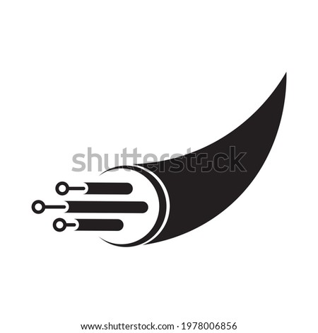 Optical Fiber cable icon for communication technology and connecting concept Vector Illustration.Network conceptual. Future Technology With High speed Internet Large data transfer with new fiber optic