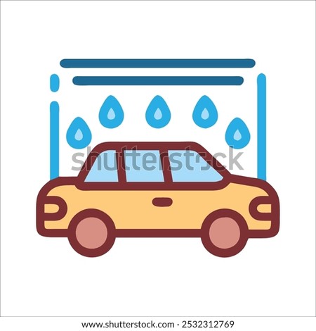 car wash icon vector illustration style