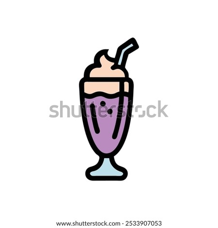 milkshake icon vector illustration style