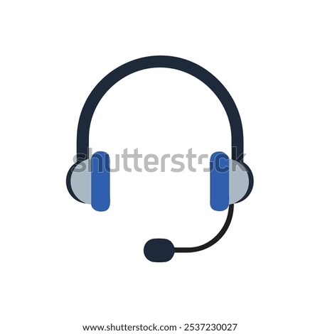 headset mic icon vector illustration