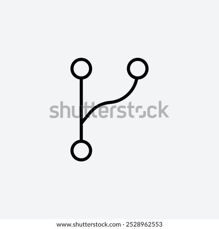 Code branch icon isolated on the white background.