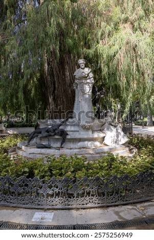 Similar – Foto Bild Bronzefigur des Neptunbrunnens neben dem Berliner Fernsehturm