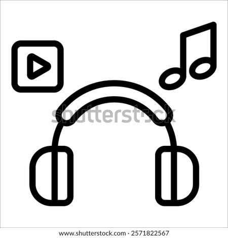 Headphones Icon Element For Design