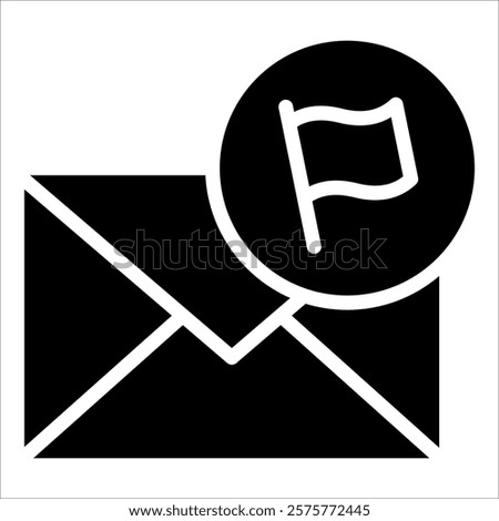 Email Flag Icon Element For Design