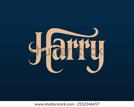 Harry Signature Logo VectorDesign, Handwritten Harry Logo Design