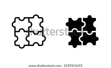 Puzzle piece icon concept. Stock vector