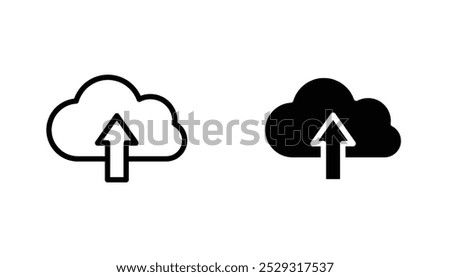 Cloud upload icon concept. Stock vector