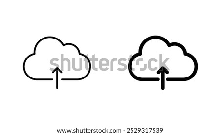 Cloud upload icon concept. Stock vector