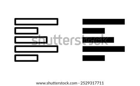 Align left icon concept. Stock vector