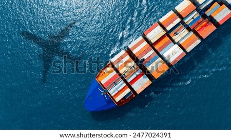 Image, Stock Photo At sea ship shipping