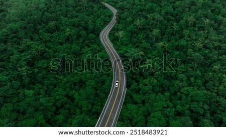 Similar – Image, Stock Photo Aerial top view of a different agriculture fields in countryside on a spring day. Drone shot