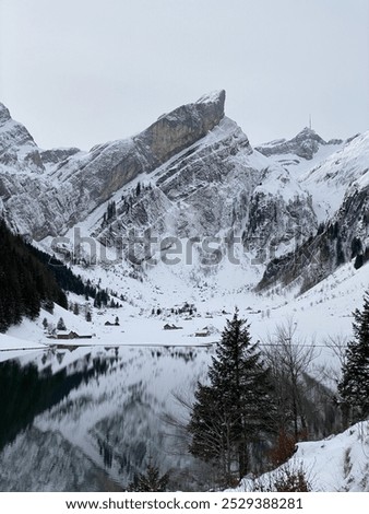 Similar – Image, Stock Photo Lake Seealpsee in the afternoon