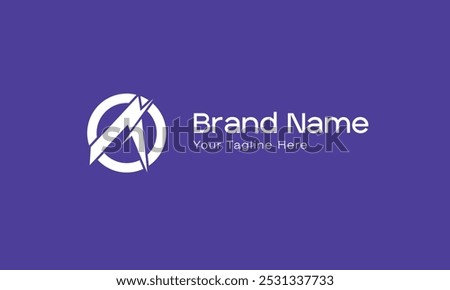 Letter AO with slash logo design vector illustration