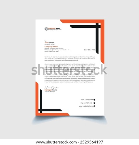 Creative Corporate letterhead design Template