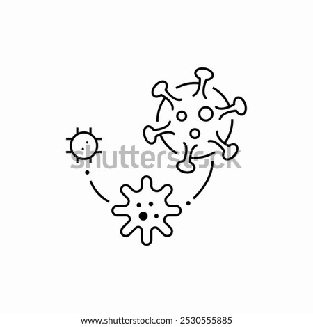 change of bacteria icon sign vector