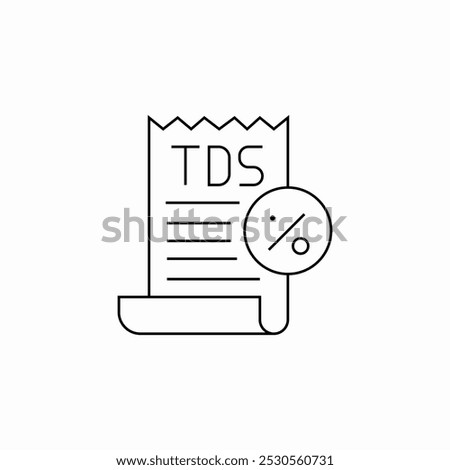 tax receipt icon sign vector