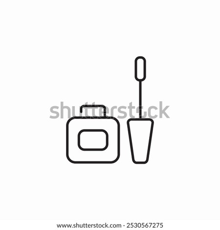 eye lash mascara icon sign vector